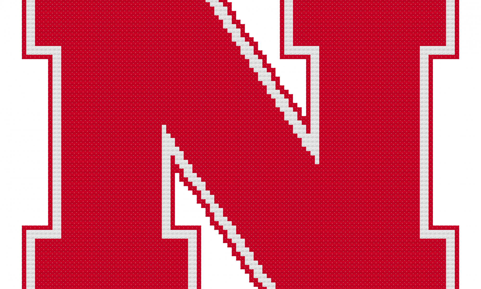 Cornhuskers Logo - Counted Cross Stitch Pattern, Nebraska Cornhuskers Logo