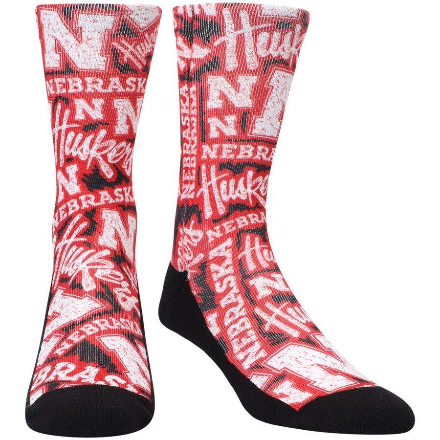 Cornhuskers Logo - Nebraska Cornhuskers Logo Sketch Crew Socks