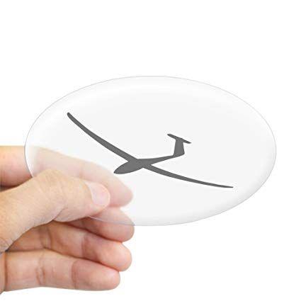 Glider Logo - Amazon.com: CafePress Black Glider Logo Sailplane Oval Sticker Oval ...
