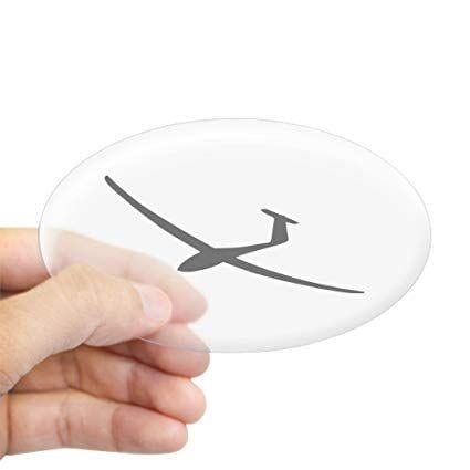 Glider Logo - CafePress Black Glider Logo Sailplane Oval Sticker Oval