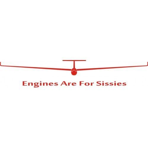 Glider Logo - Engines Are For Sissies Sailplane Glider Logo