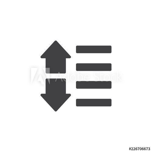 Sort Logo - Sort down and up arrows vector icon. filled flat sign for mobile