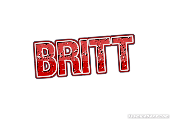 Britt Logo - Britt Logo | Free Name Design Tool from Flaming Text