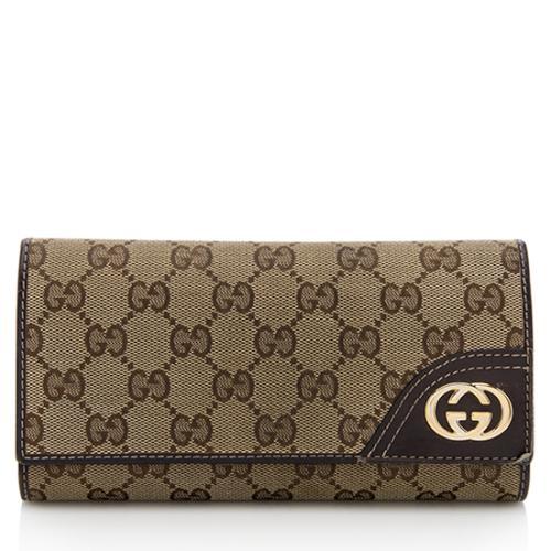 Britt Logo - Gucci GG Canvas Britt Logo Wallet- FINAL SALE