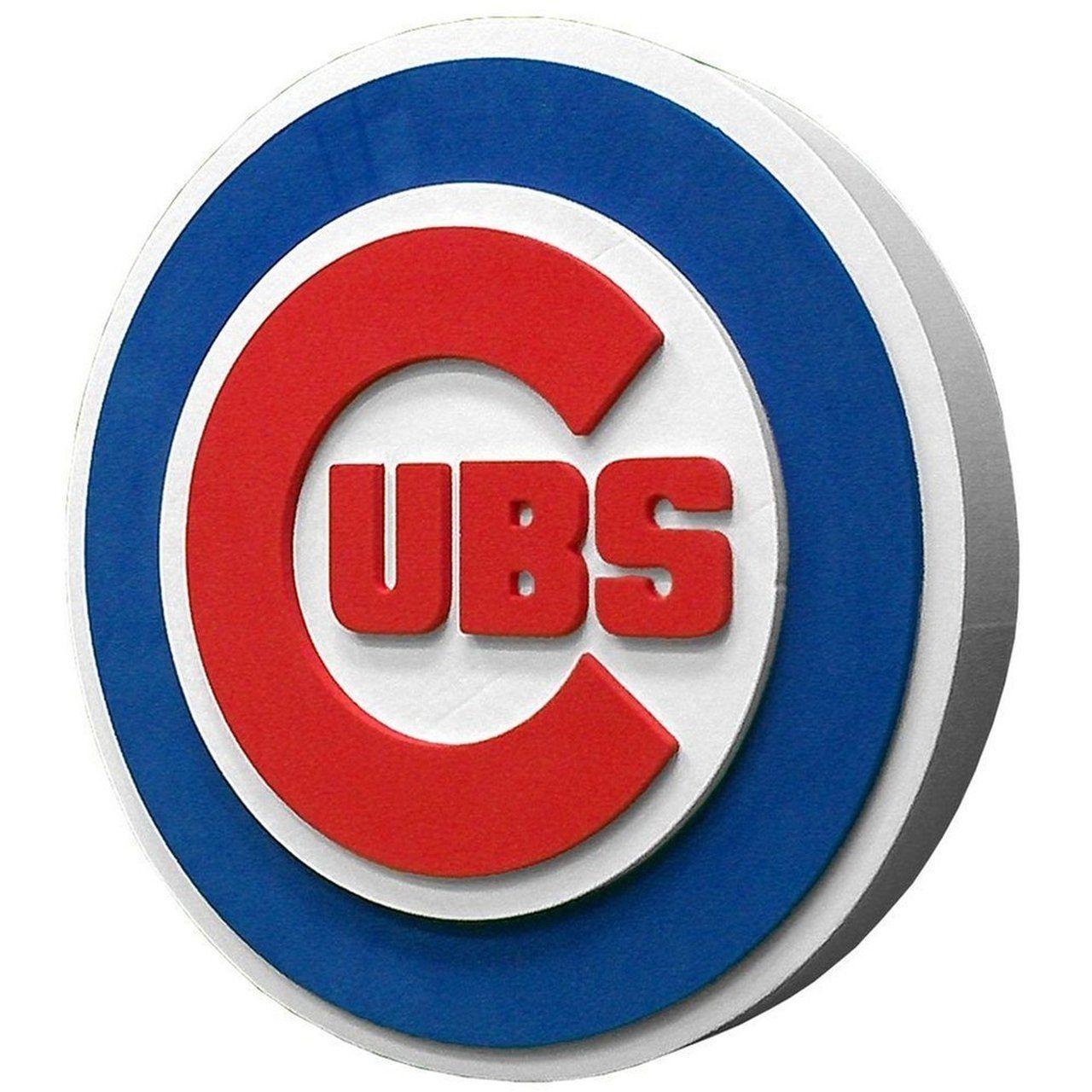 Foam Logo - Chicago Cubs 3D Hand Foam Logo Sign With Strap by FoamHeads