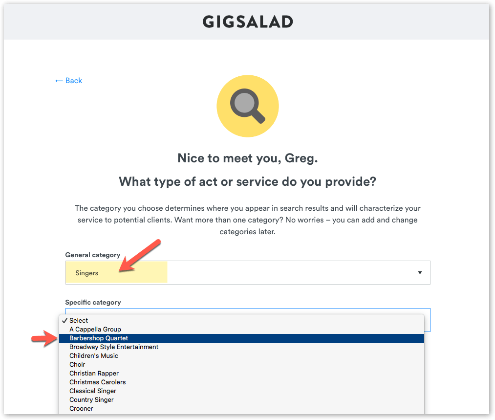 GigSalad Logo - Set up your GigSalad account and start getting Singing Valentines ...