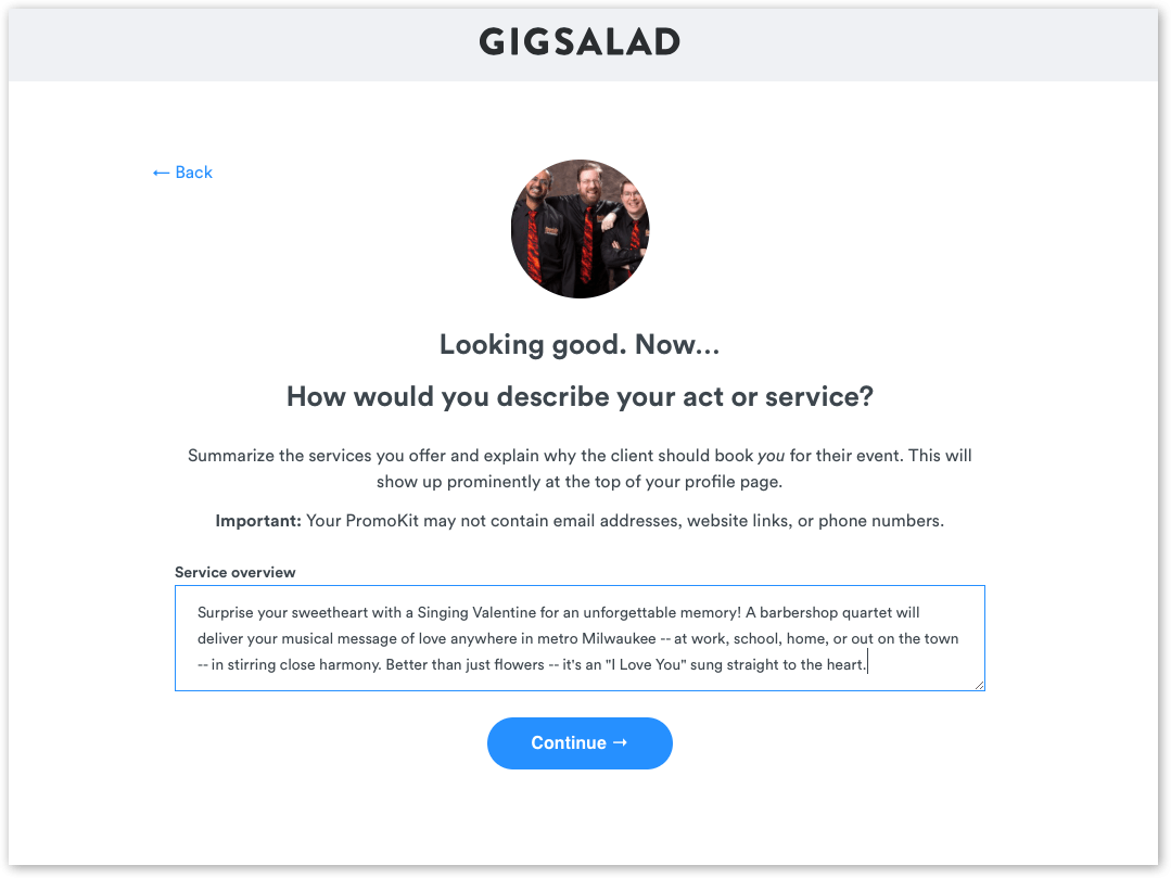 GigSalad Logo - Set up your GigSalad account and start getting Singing Valentines ...
