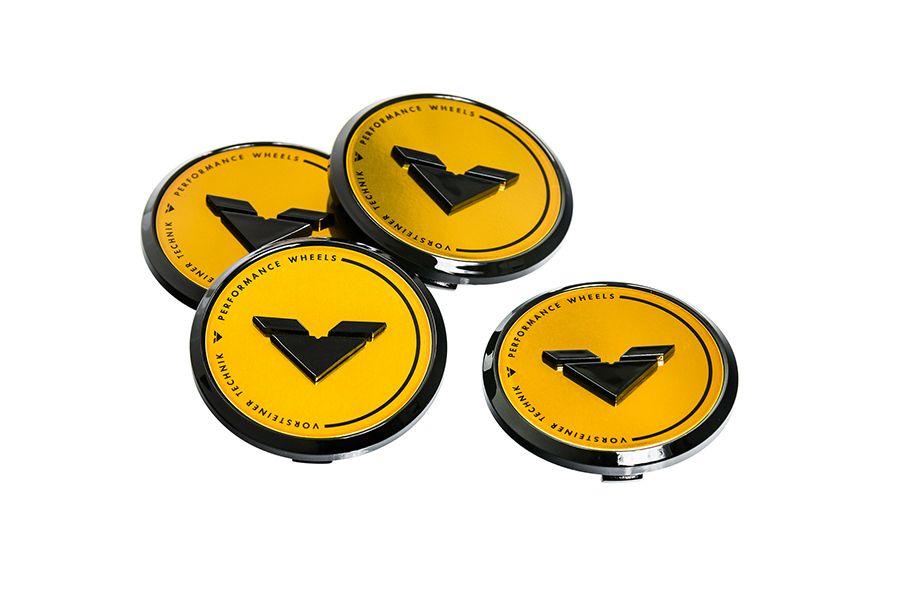 Vorsteiner Logo - Details about Vorsteiner Flow Form Wheels Gold Center Caps - Set of 4