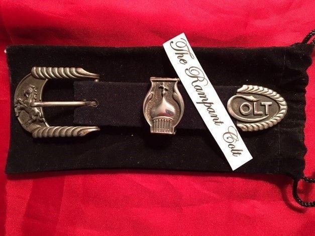 GunBroker Logo - 1993 96 Colt Francolini Sterling Buckle Set New Merchandise