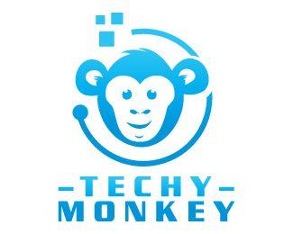 Techy Logo - techy monkey Designed