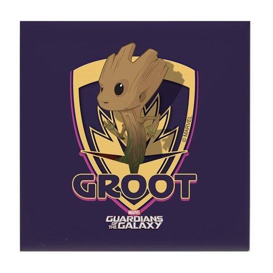 Groot Logo - GOTG Baby Groot Emblem Tile Coaster