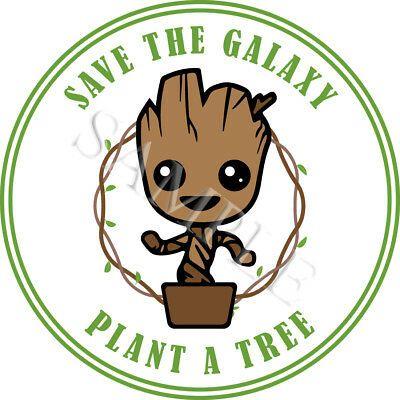 Groot Logo - BABY GROOT PLANT Pot Save The Galaxy Logo Vinyl Sticker Car Decal U.k Post  Only