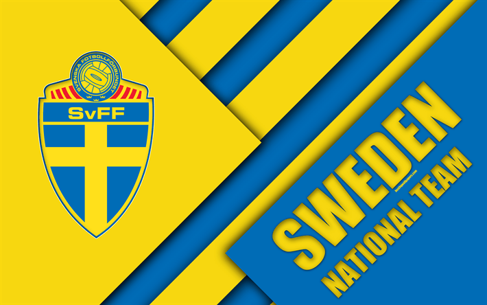 Sweden Logo - Download wallpaper Sweden national football team, 4k, emblem