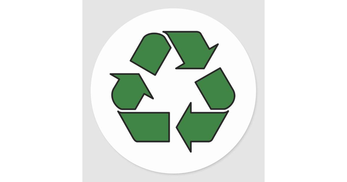 Reduce Logo - Reduce Reuse Recycle Logo Symbol Arrow 3R Classic Round Sticker | Zazzle.com