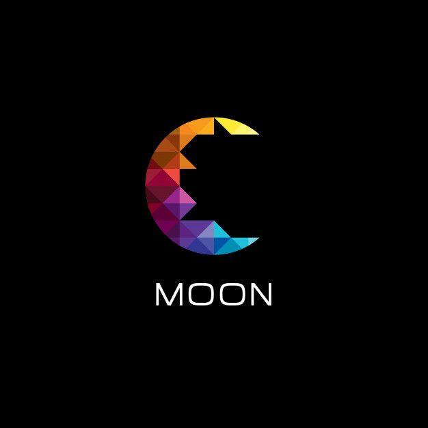 Moon Logo - Colorfull moon icon logo Vector | Premium Download