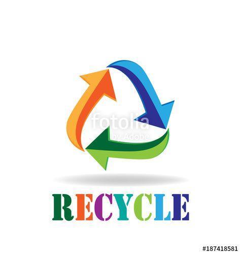Reduce Logo - Logo recycling arrows business card symbol of reduce reuse recycle