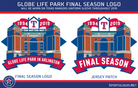 Ballpark Logo - Texas Rangers Bid Farewell to the Ballpark With Patch in 2019 ...