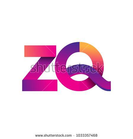 ZQ Logo - Initial Letter ZQ Logo Lowercase, magenta and orange, Modern and ...