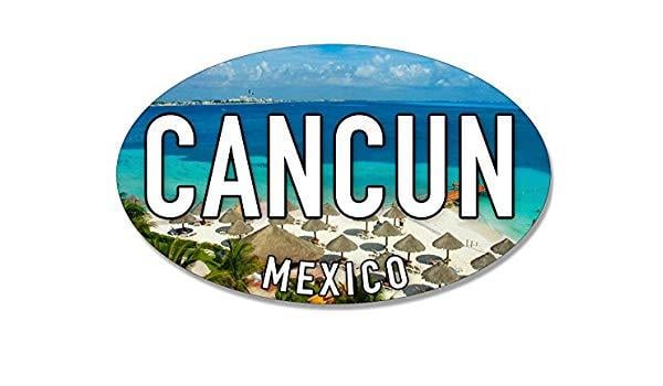 Coastal Logo - American Vinyl Oval Cancun Sticker Mexico Beach sea