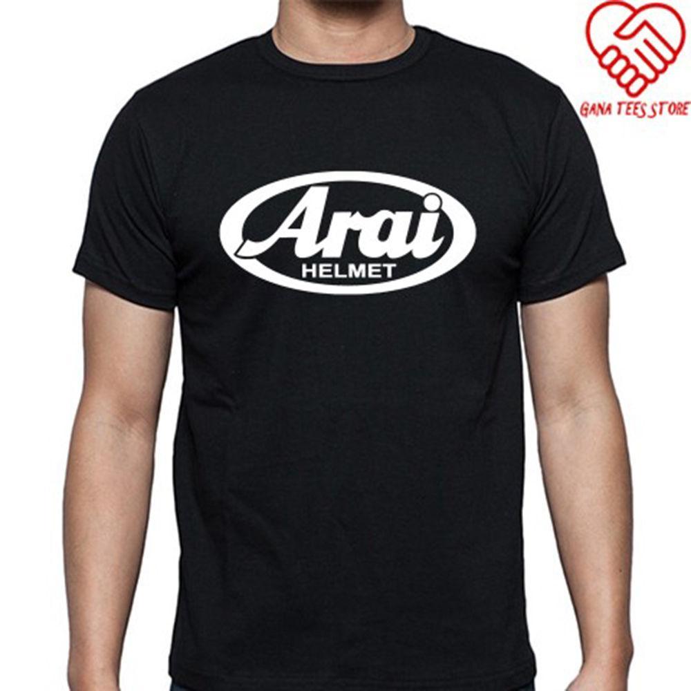 Arai Logo - New Arai Helmet Racing Logo Men S Black T Shirt Size S To 3XL Funny Tee Shirts Hipster O Neck Cool Tops Hip Hop Short Sleeve
