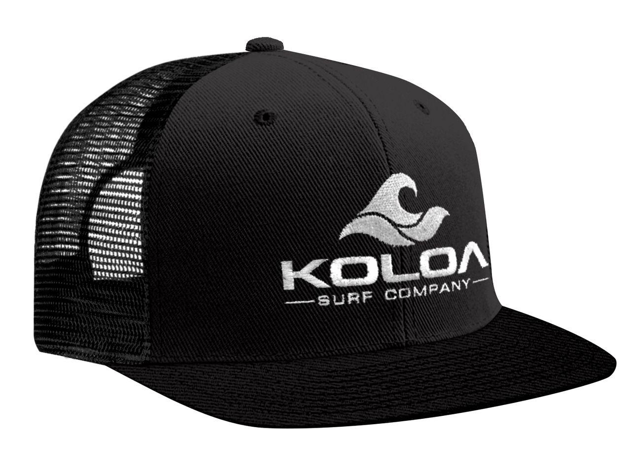 Hats Logo - Koloa Surf Premium Embroidered Classic Wave Logo Mesh Snapback Trucker Hat