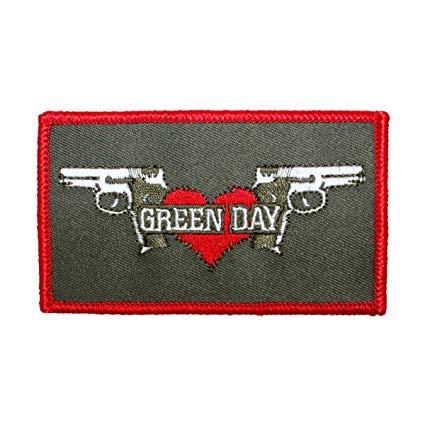 Hearts Logo - Amazon.com: Green Day Guns And Hearts Logo Music Band Embroidered ...