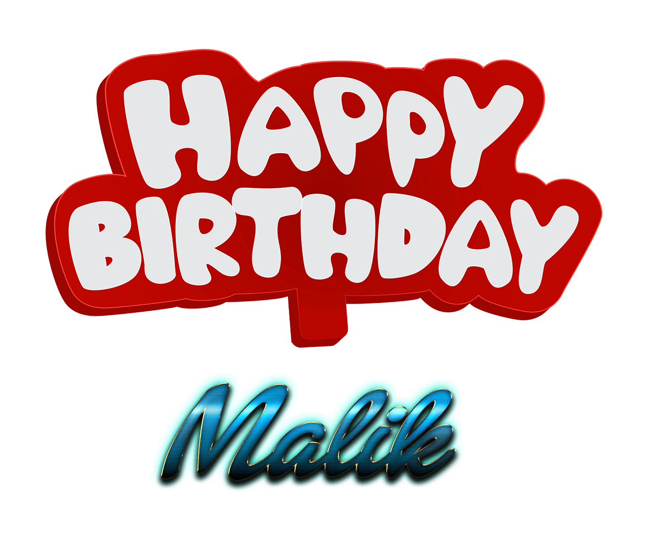 Malik Logo - Malik Happy Birthday Name Logo