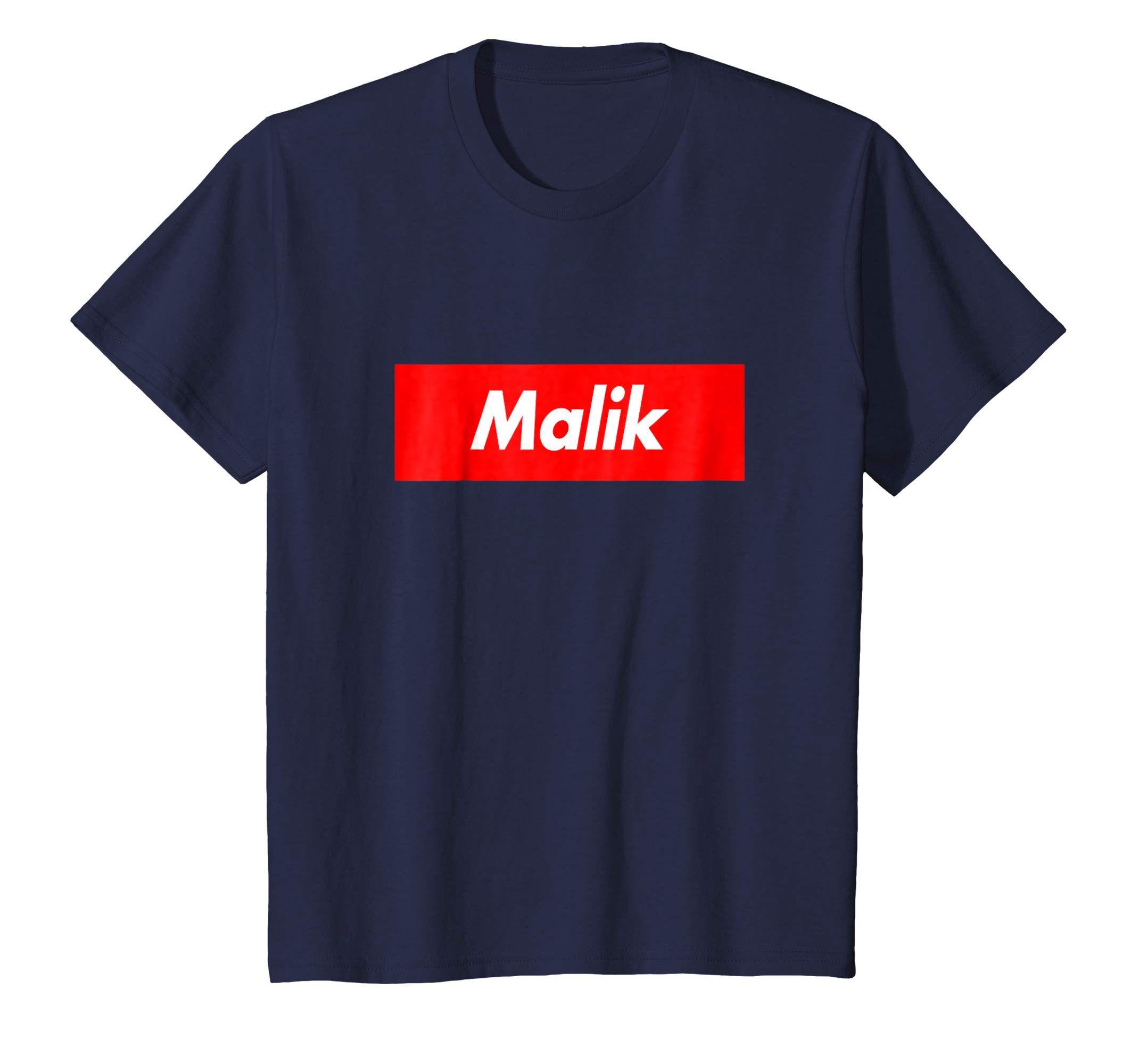 Malik Logo - Malik Box First Given Name Logo Funny T Shirt: Clothing