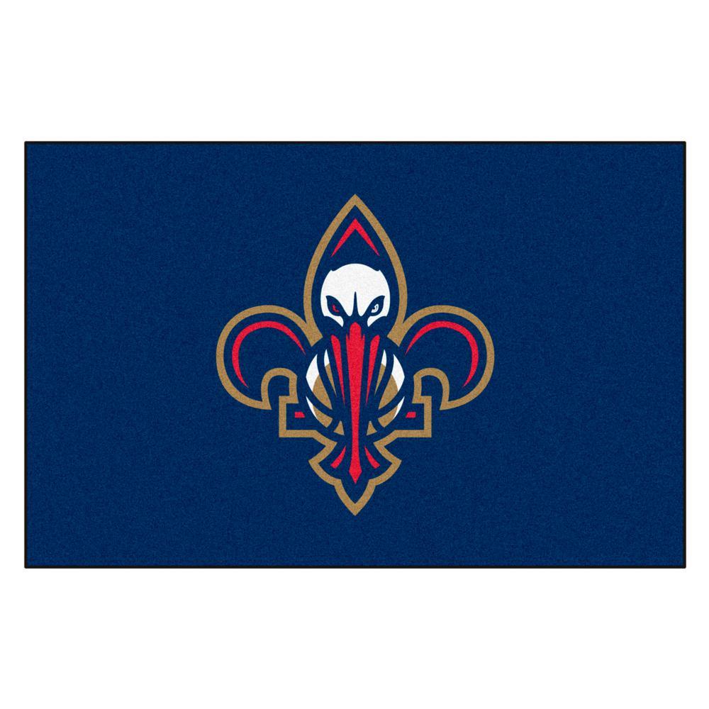 Pelicans Logo - FANMATS NBA New Orleans Pelicans Navy Blue 2 ft. x 3 ft. Area Rug