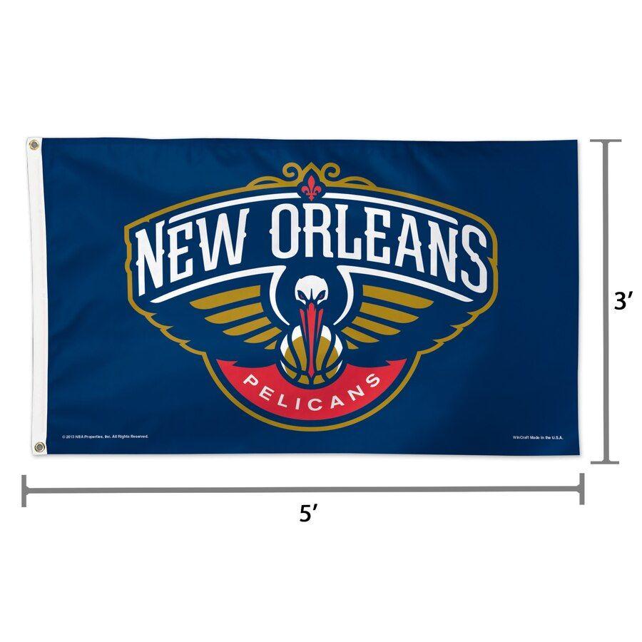 Pelicans Logo - WinCraft New Orleans Pelicans Single Sided 3' X 5' Deluxe Team Logo Flag