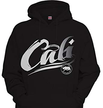 Cali Logo - Cali Script Hoodie Hooded Sweatshirt California Republic Graffiti Old E  Logo LA