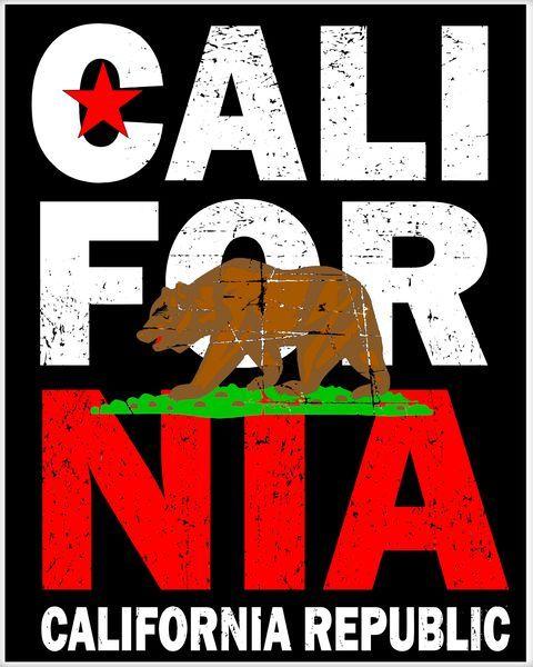 Cali Logo - Cali California Republic Logo Poster