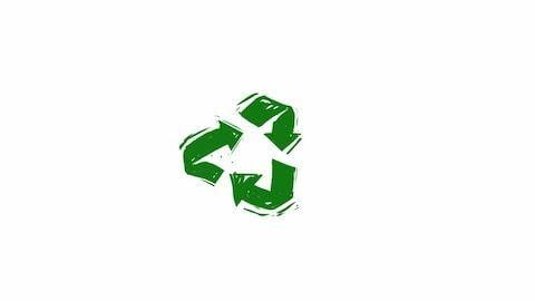 Medio Logo - Recycle icon with rotating arrows (seamless loop animation)