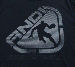 And1 Logo - Details about AND1 BASKETBALL Big Logo Dark Blue Polyester Workout SS T Shirt Size M