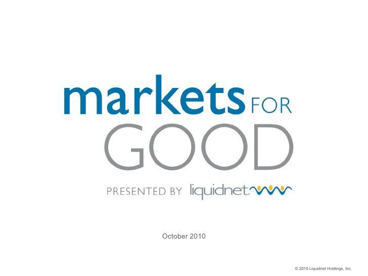 Liquidnet Logo - Markets For Good presented by Liquidnet
