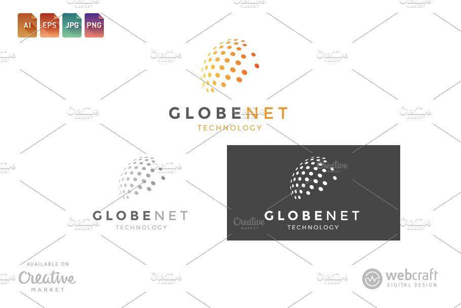 GlobeNet Logo - Globe Net Logo Template ~ Logo Templates ~ Creative Market