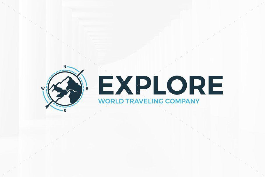 Explore Logo - Explore Compass Logo Template ~ Logo Templates ~ Creative Market