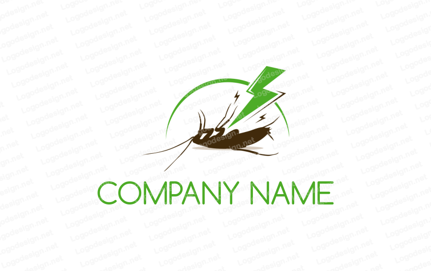 Cockroach Logo - electric bolt kill the cockroach | Logo Template by LogoDesign.net