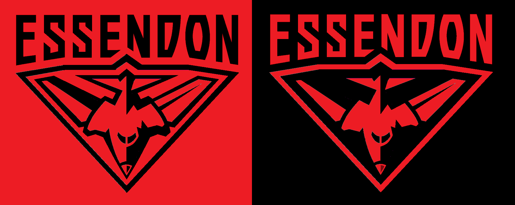 Essendon Logo - i like essendon's logo but not the grey. i think it works just as ...