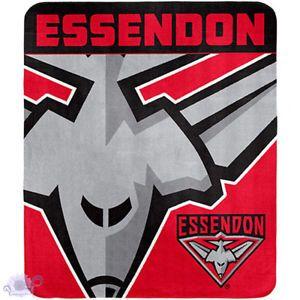 Essendon Logo - Details about Essendon Bombers Logo Polar Fleece Throw Rug Blanket. Soft & Cosy