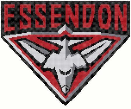 Essendon Logo - Essendon Bombers AFL Logo Cross Stitch Design