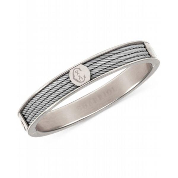 Charriol Logo - Check out Charriol Logo Bangle Bracelet in Stainless Steel