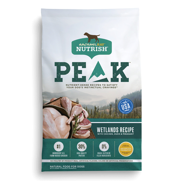 Nutrish Logo - Rachael Ray Nutrish PEAK Natural Dry Dog Food, Grain Free Wetlands Recipe with Chicken, Duck & Pheasant, 23lb