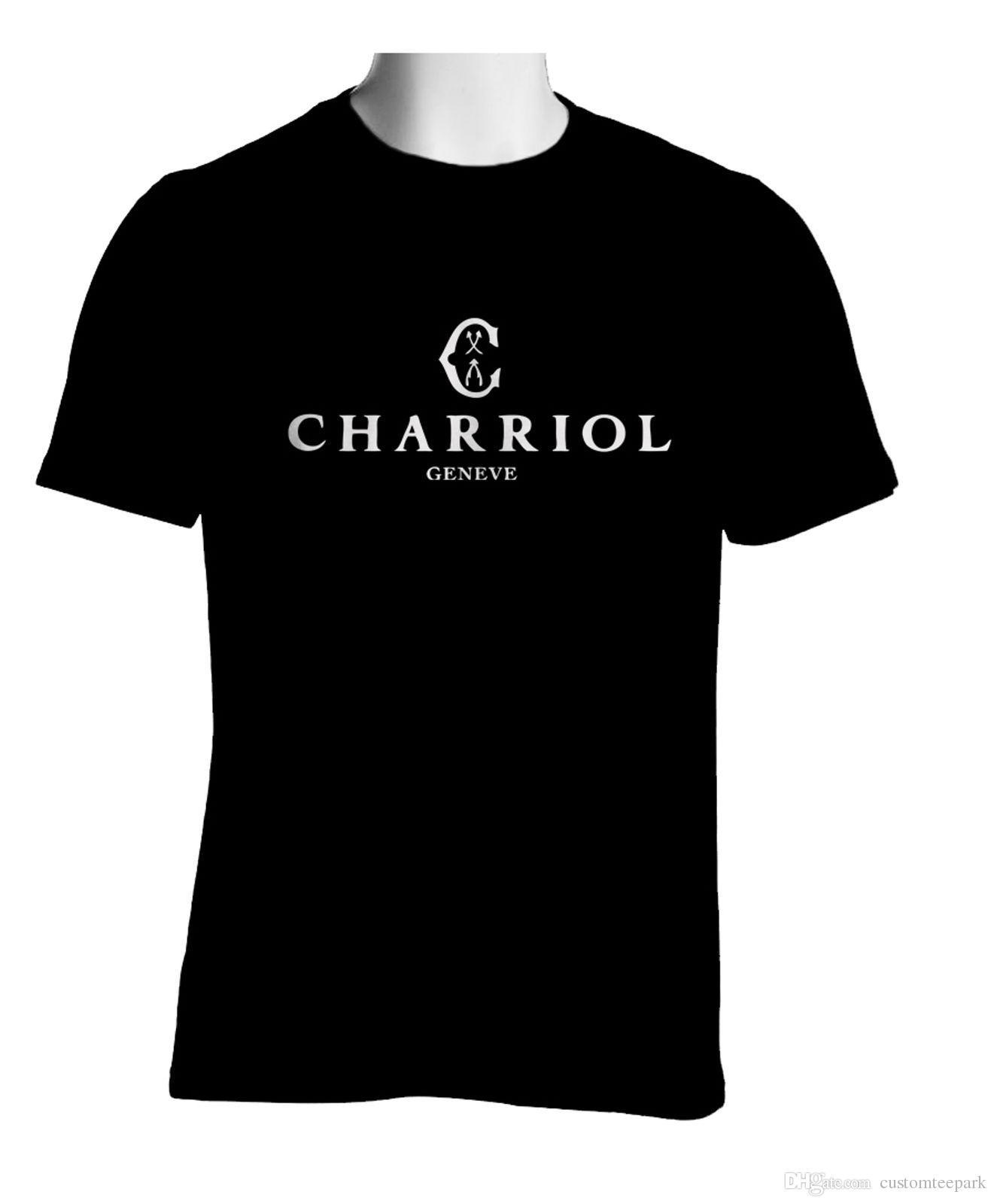 Charriol Logo - Charriol Geneve Watches Logo Black T-Shirt S To 3Xl T-Shirt Men s Popular  Short Sleeve Thanksgiving Day Custom 3XL Tshirts