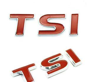 TSI Logo - Details about 3D RED 1.5T 1.8T 2.0T TSI EMBLEM LOGO CHROME BADGE TSI STICKER DECAL