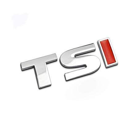 TSI Logo - HIGGER 1Pcs 3D Metal TSI Car Side Fender Rear Trunk Emblem Badge Sticker Decals