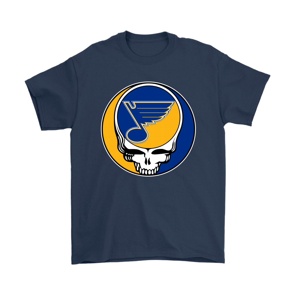 Dead Logo - NHL Team St. Louis Blues x Grateful Dead Logo Band Shirts