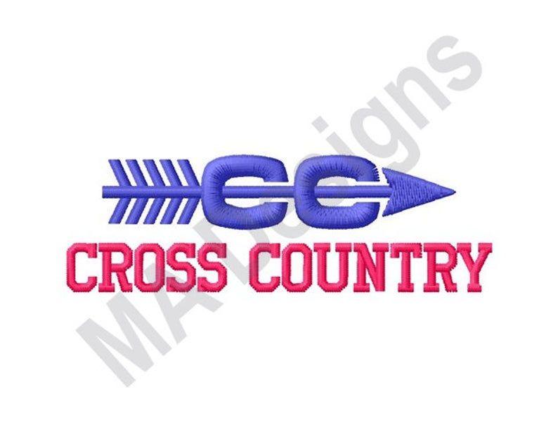 X-Country Logo - Cross Country Logo Embroidery Design, Embroidery Patterns, Embroidery Files, Instant Download