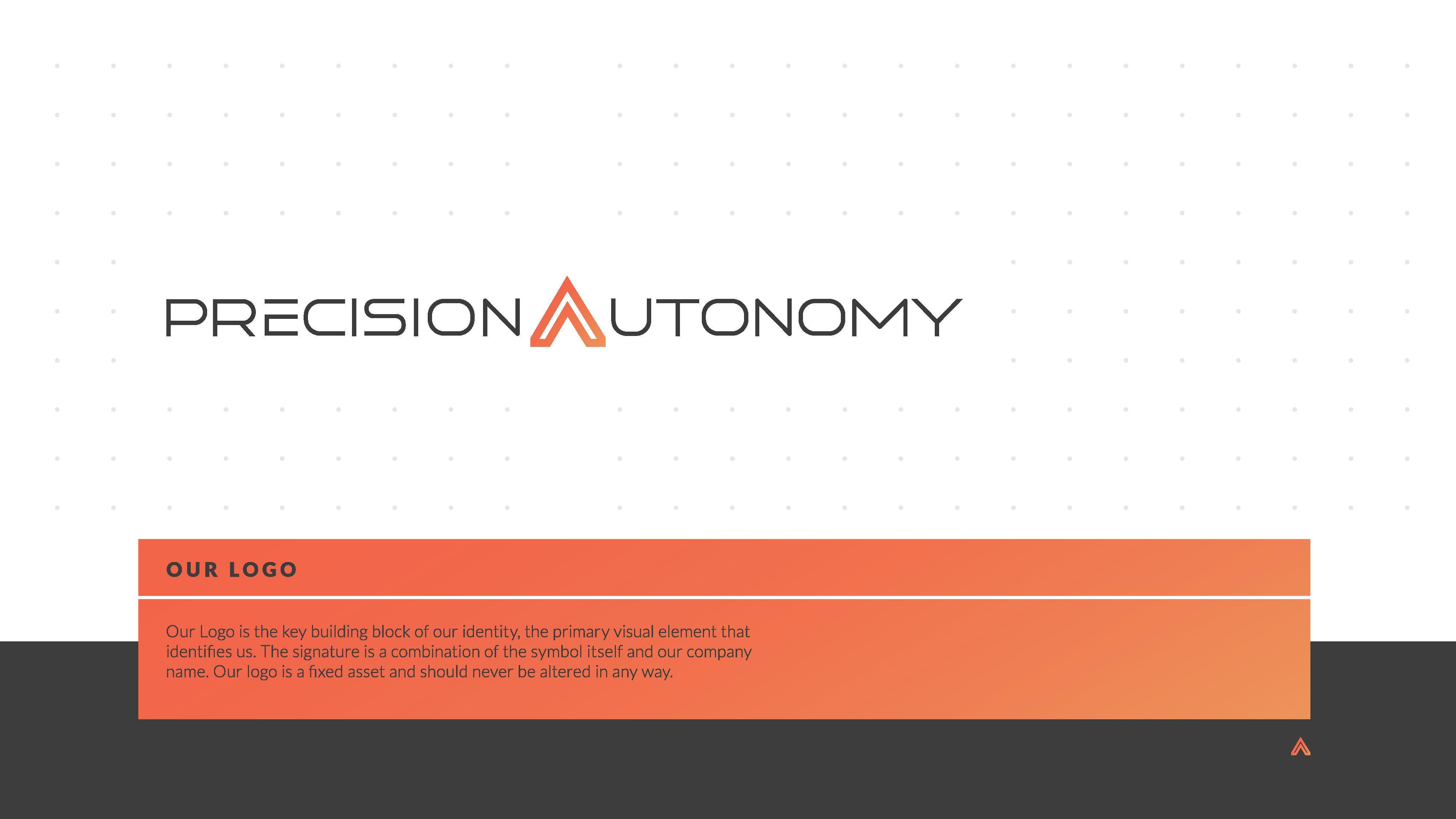 Autonomy Logo - Precision Autonomy - Logo, brand and website - Guinn Partners