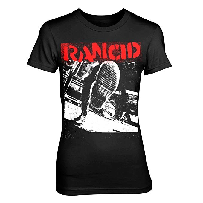Rancid Logo - Rancid T Shirt Boot Band Logo Official Womens Junior Fit Black